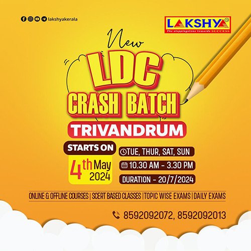LDC Crash Batch @ Trivandrum